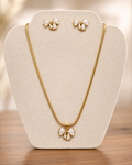 Golden Enamel Blossom Set