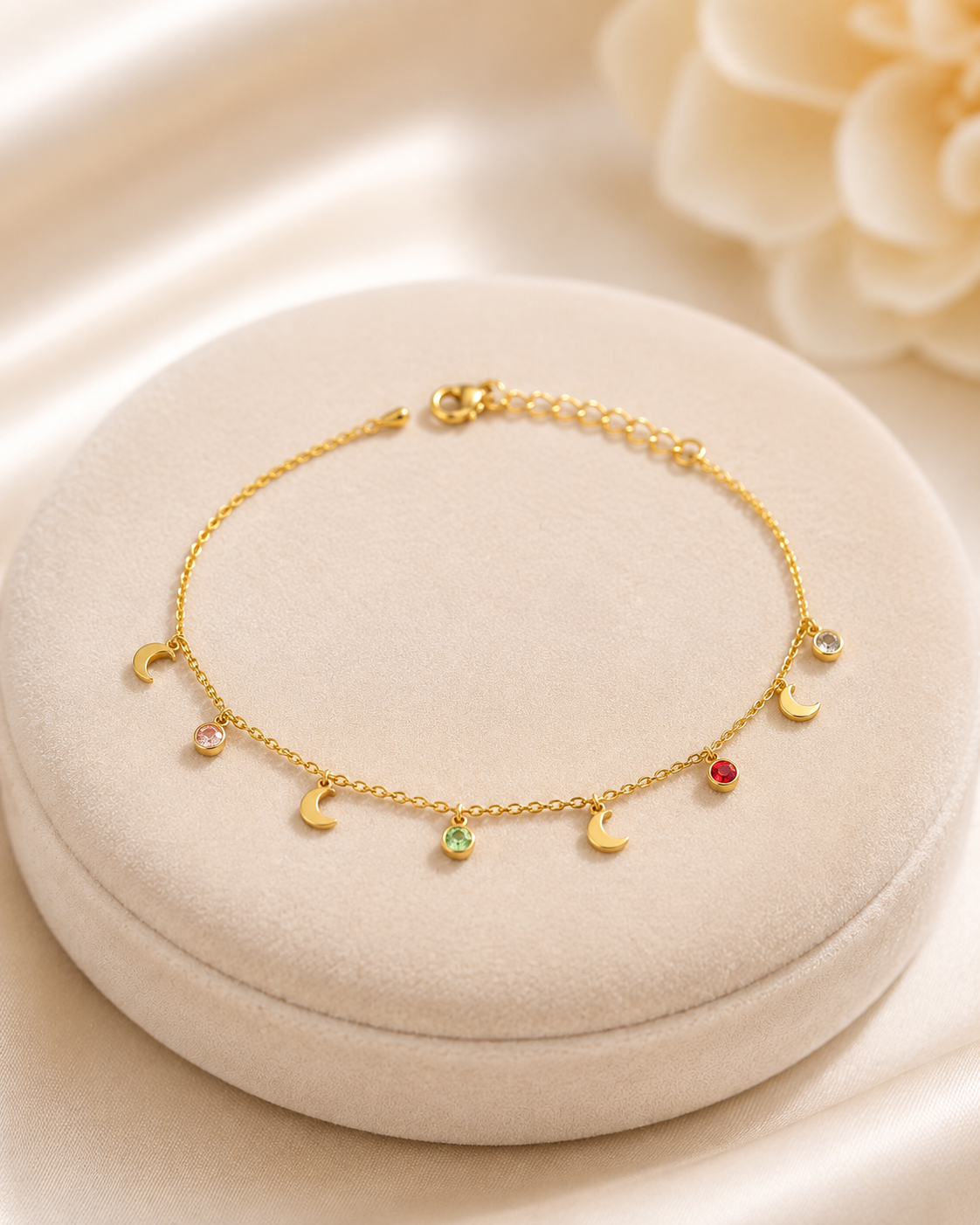 Golden Luna Charm Bracelet