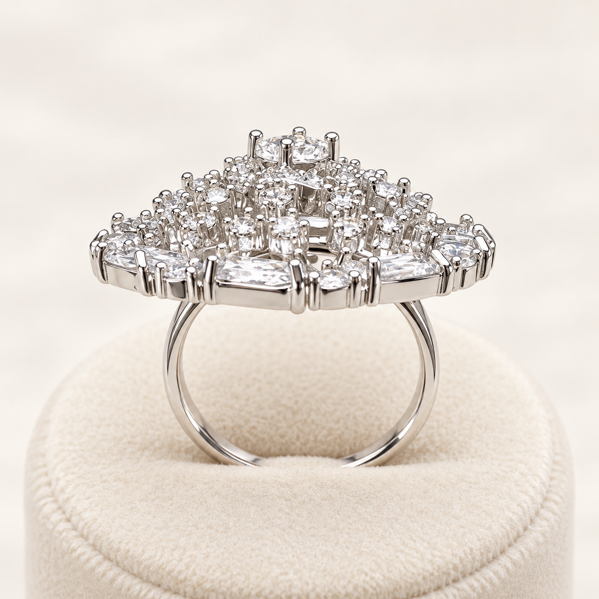 Royal Crystal Statement Ring
