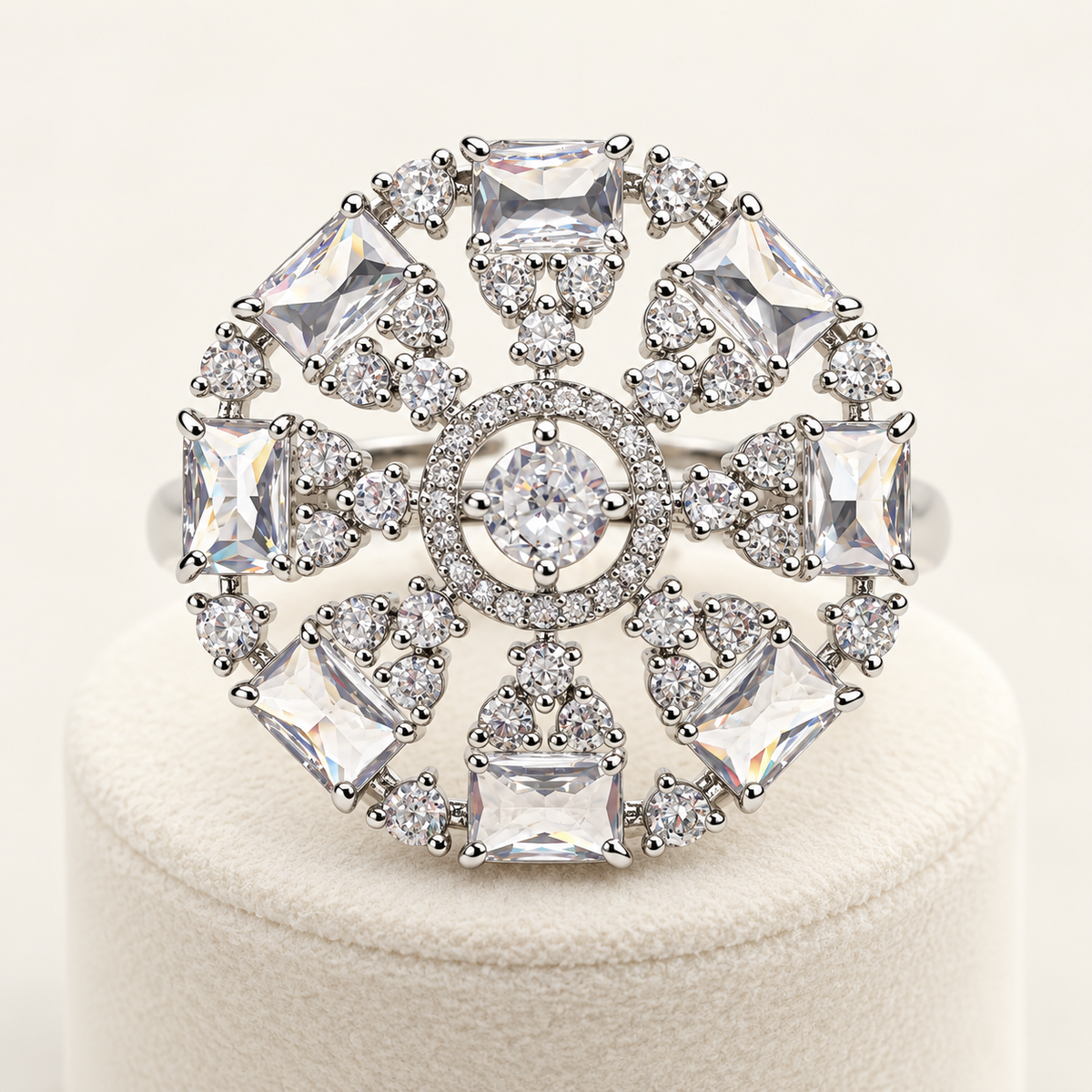 Royal Crystal Statement Ring