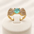 Aqua Radiance Crystal Ring